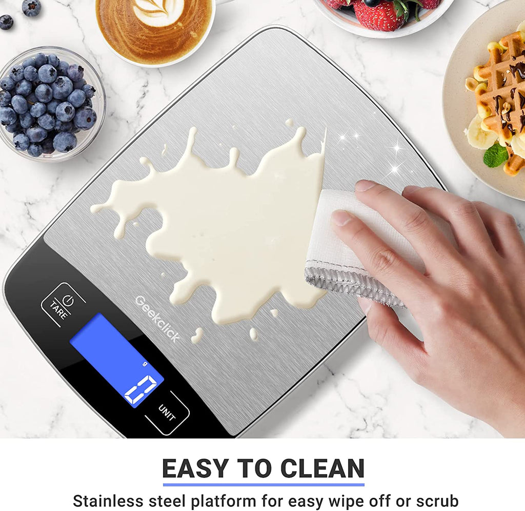 Precision Digital Food Scale - Compact Kitchen Scale for Accurate Weighing in Grams and Ounces, Perfect for Cooking, Baking, Meal Prep, and Weight Loss